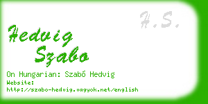 hedvig szabo business card